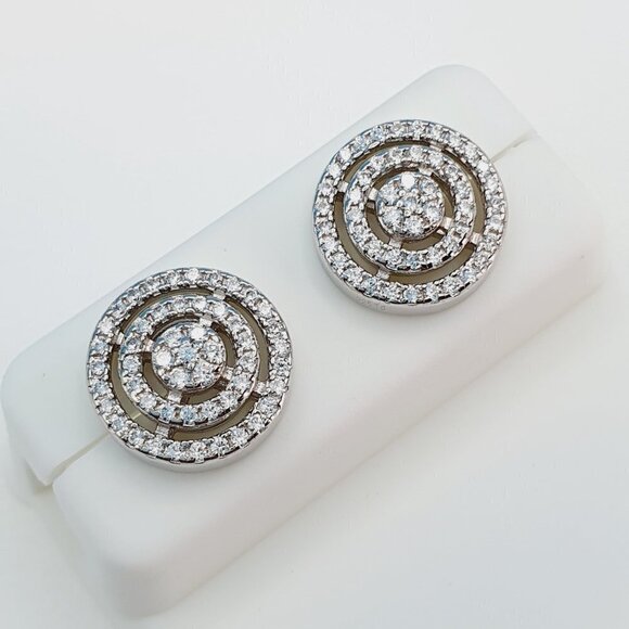 925 Sterling Silver Cubic Zirconia Earrings, U19254839 - Picture 3 of 11